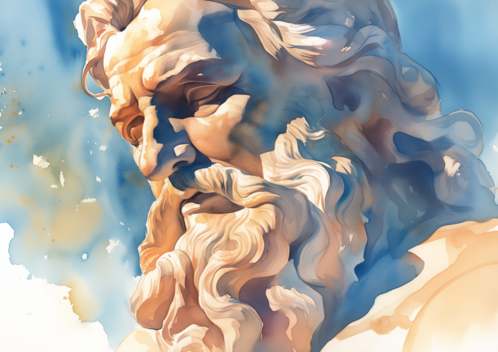 Zeus Greek God painting