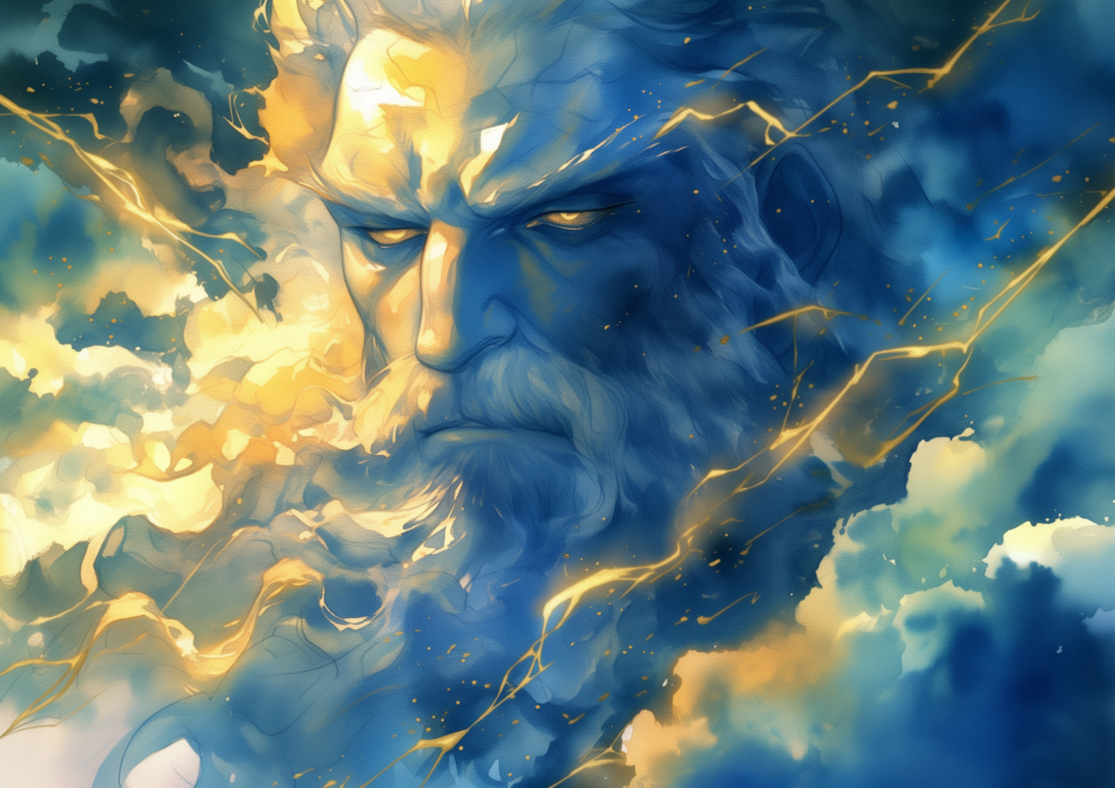 Zeus Greek God Painting