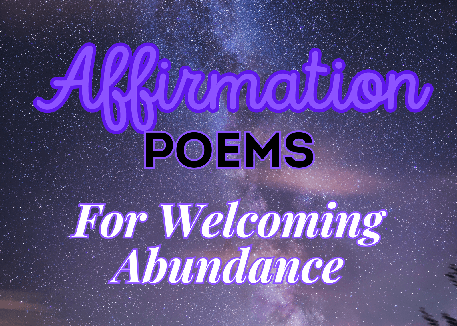 Affirmation Poems for Welcoming Abundance